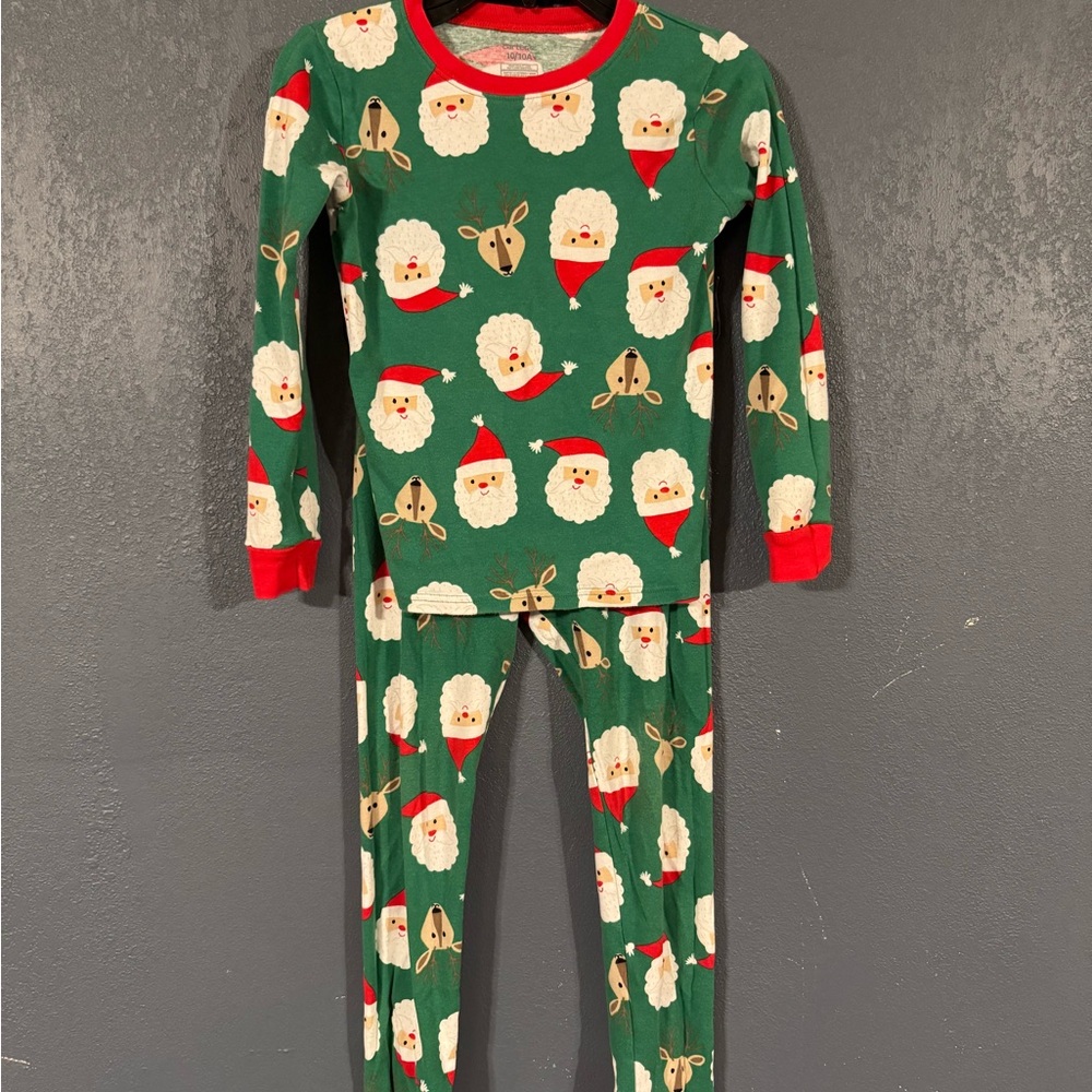 Carter's Festive Santa Pajama Set - Green and Red